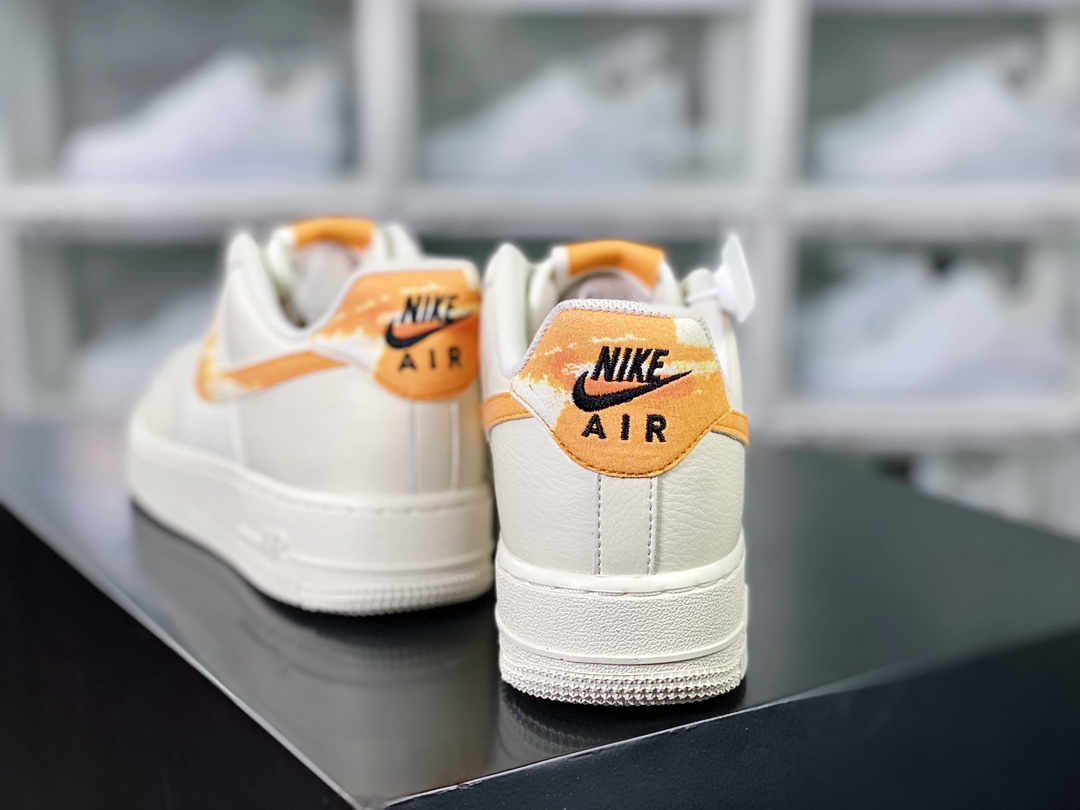 Air Force 1'07 Low ”Milky White/Cream/Gum” Air Force One sneakers ”Linen Beige Yellow Tie-Dye Hook” FN3419-100