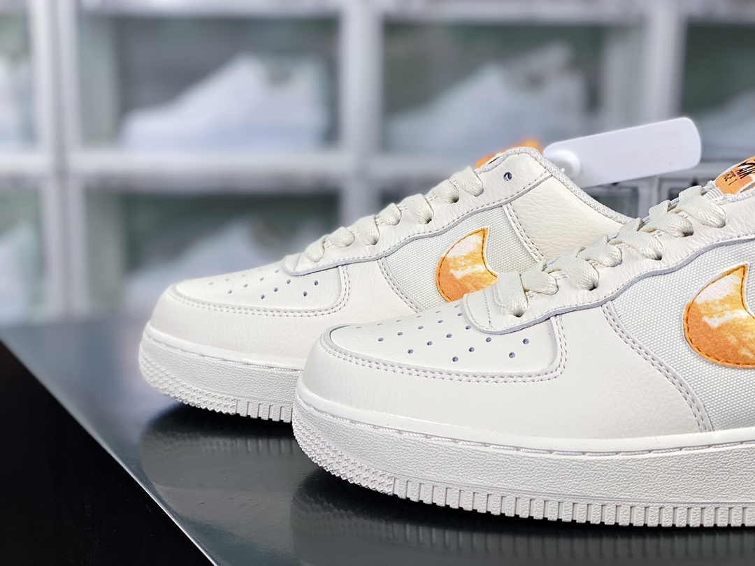 Air Force 1'07 Low ”Milky White/Cream/Gum” Air Force One sneakers ”Linen Beige Yellow Tie-Dye Hook” FN3419-100