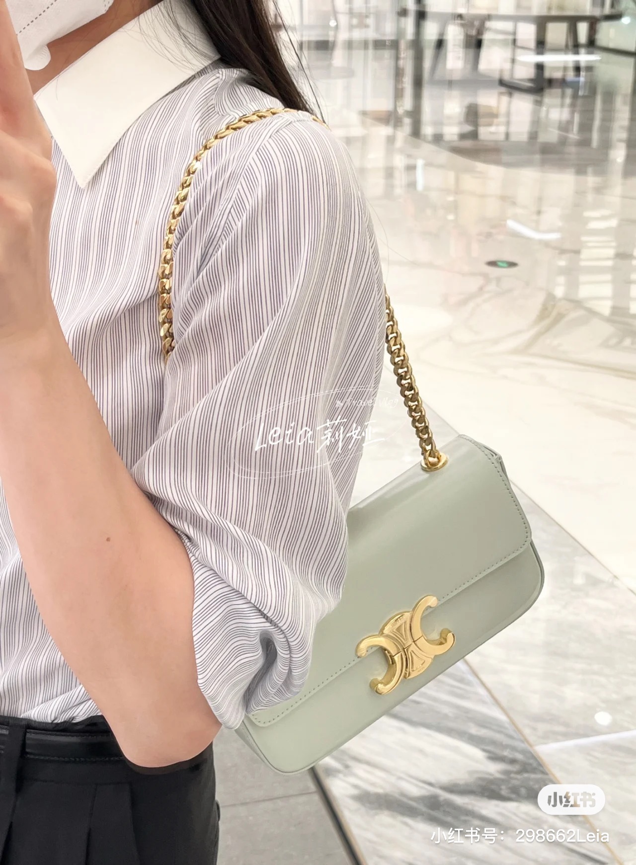 NO:208679,Celine's latest jade color chain bag transparent jade color, summer color, celine, celine19860909Celine最新款玉石色链条包 透明感玉石色,属于夏天的颜色来咯,赛琳celine,celine,celine,Bag