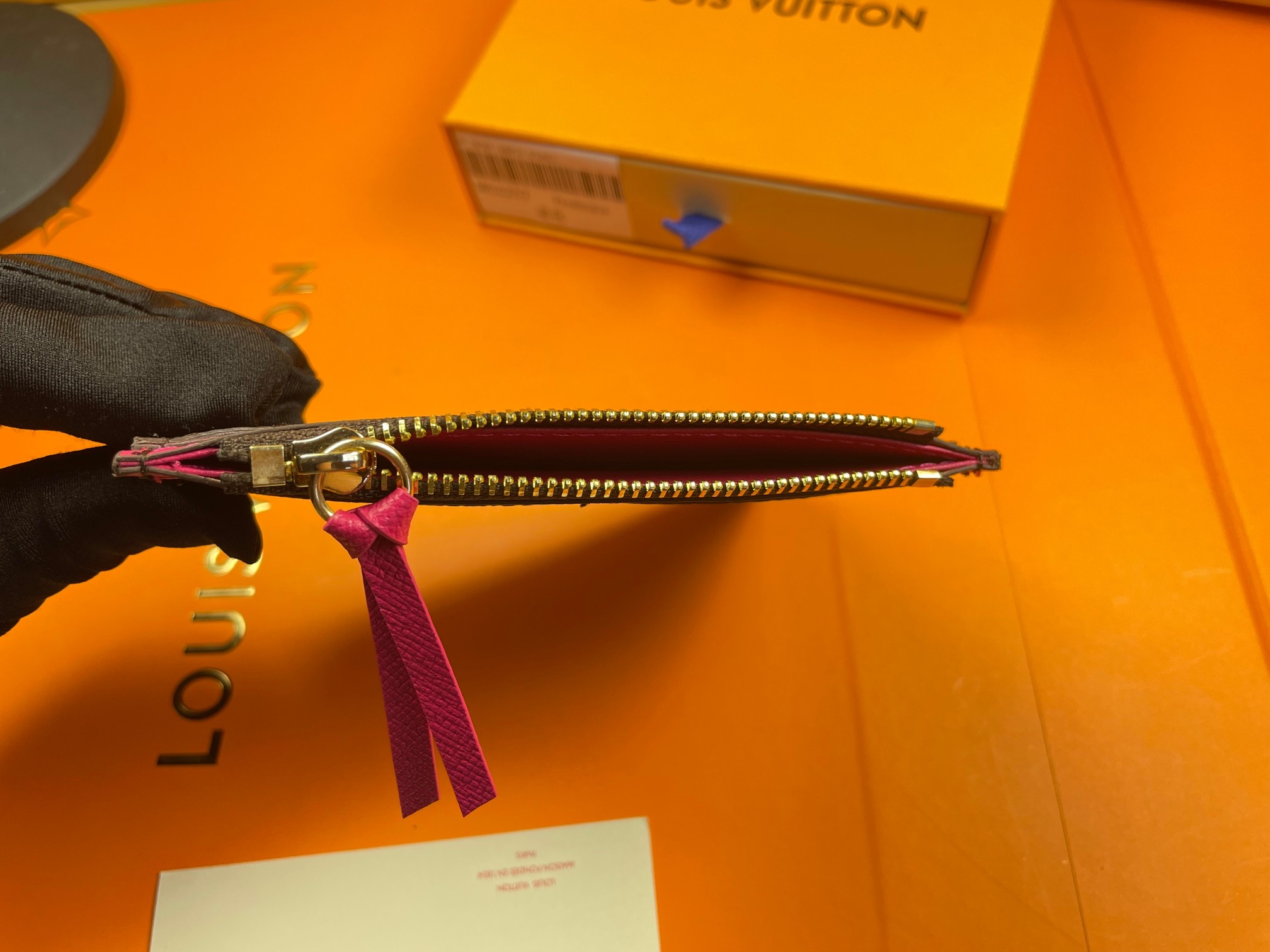 Leather Card Holder - Texture Close-up Leather card holder texture close-up