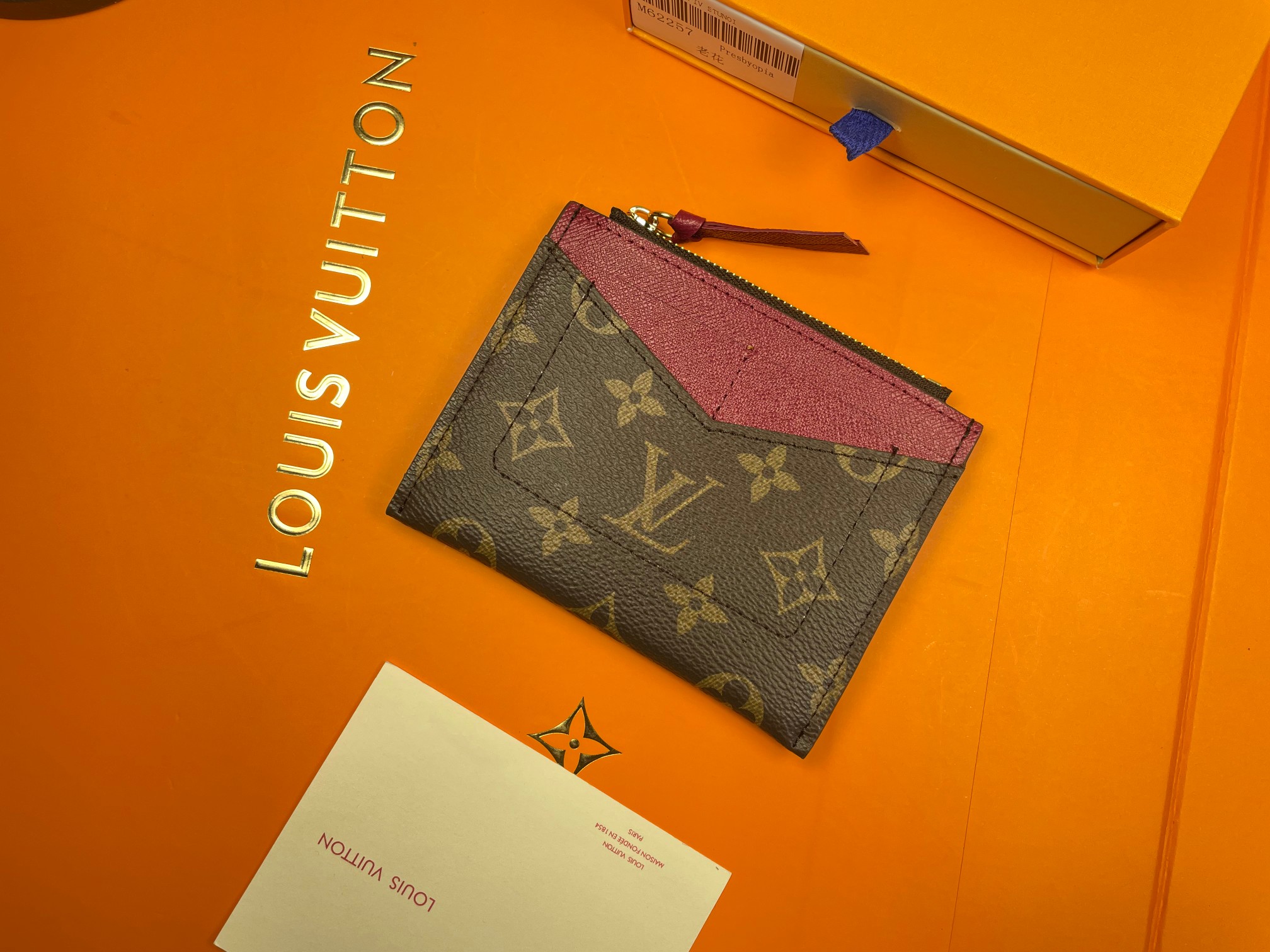 Close-up view of luxury leather card holder