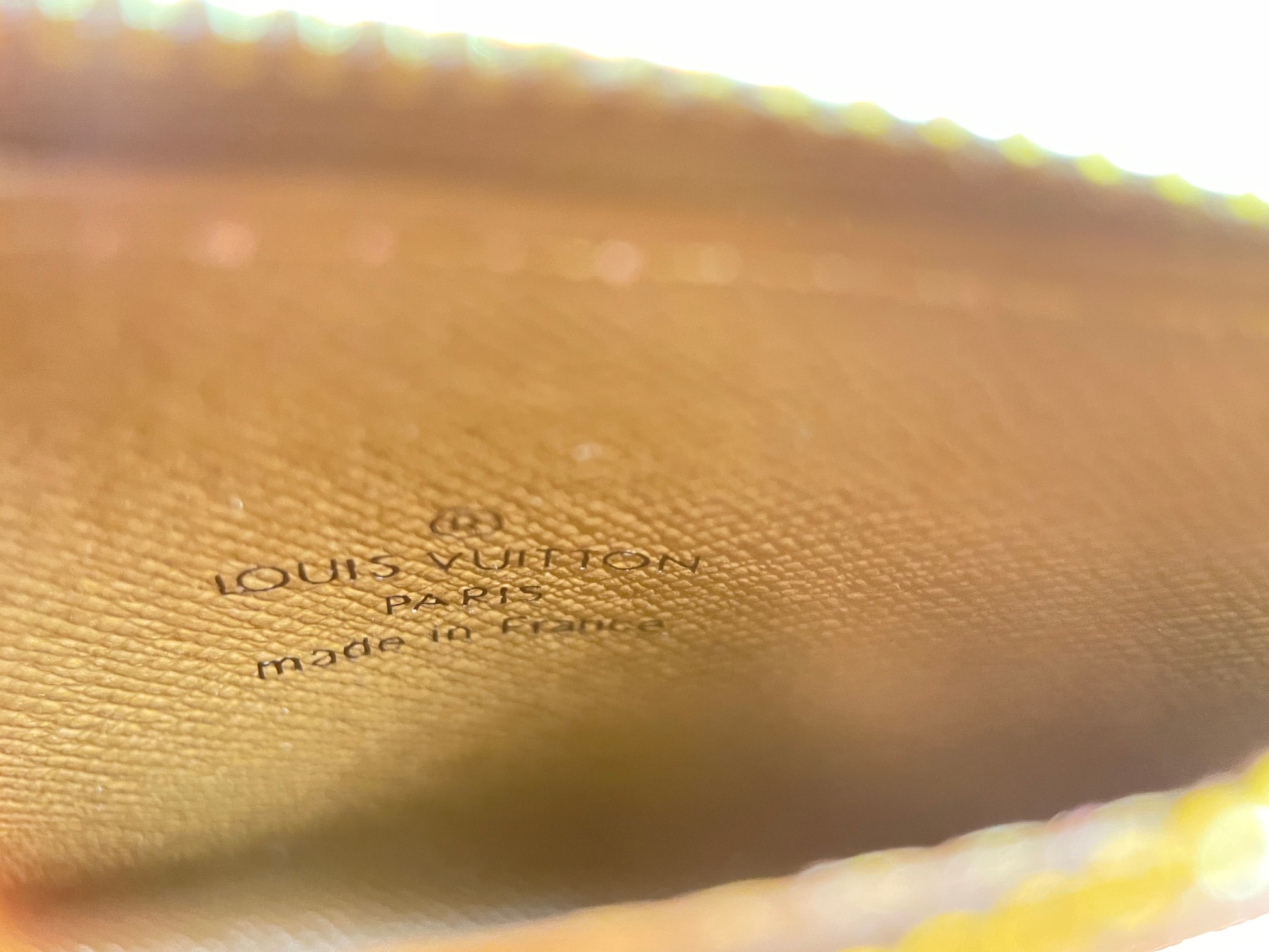 Leather card holder back view