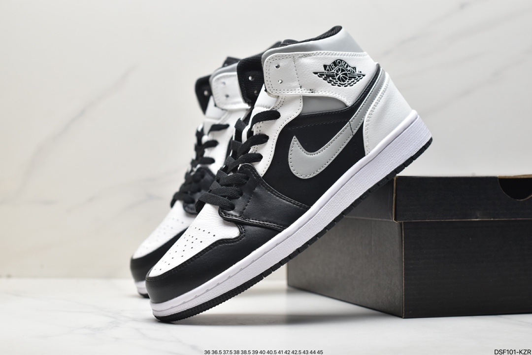 Air Jordan 1 Retro Mid ”White Camo” AJ1 mid-top classic retro culture casual sports basketball shoes 554724-122