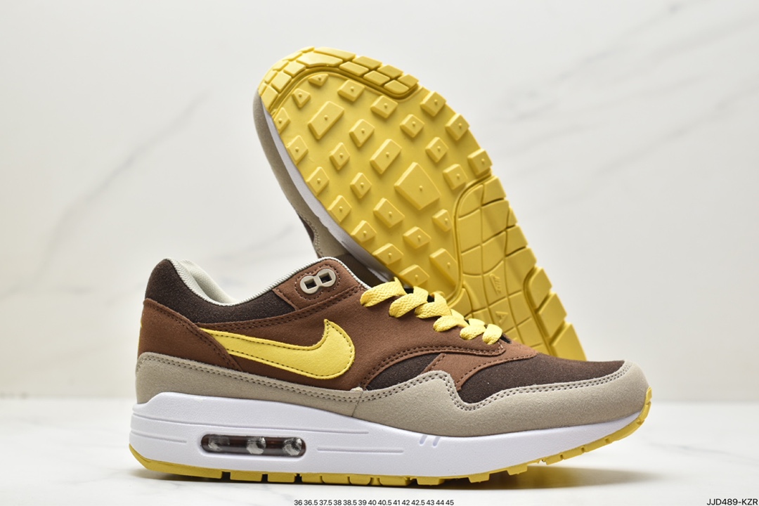 Nike Air Max 1 ”Crepe Hemp” first generation retro air cushion all-match casual sports jogging shoes