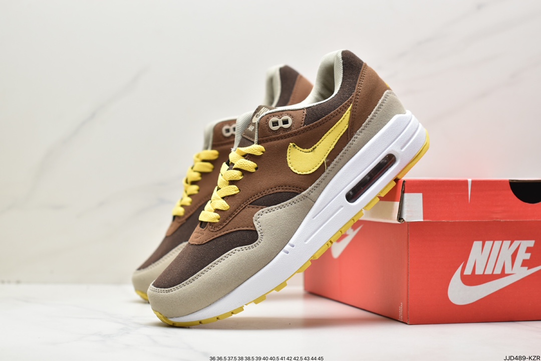 Nike Air Max 1 ”Crepe Hemp” first generation retro air cushion all-match casual sports jogging shoes