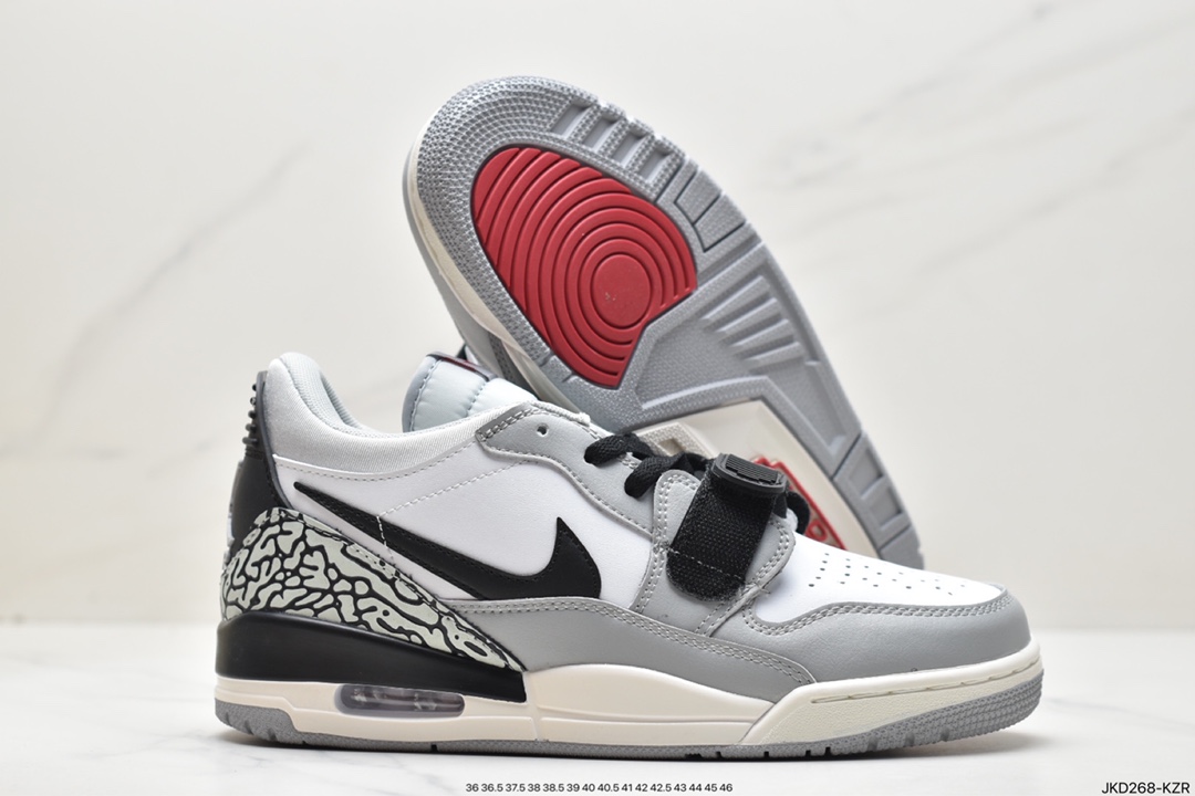 Air Jordan Legacy 312 has a staggered design CD7069-101