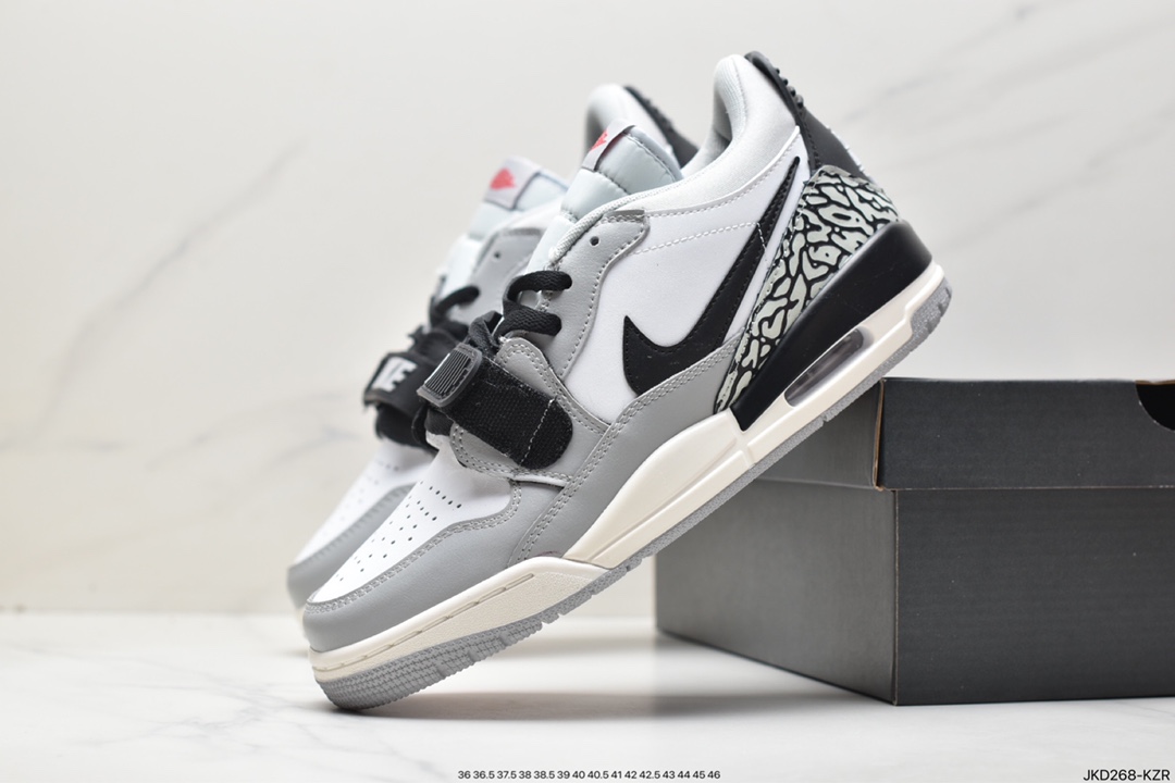 Air Jordan Legacy 312 has a staggered design CD7069-101