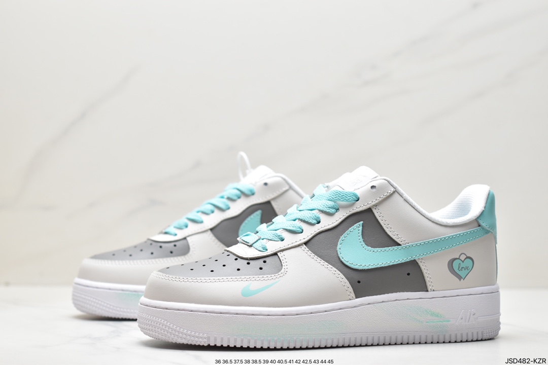 Nike Air Force 1 Low '07 ”Swoosh” Forest Green Small Hook Low-top Air Force One Casual Sneakers DD8959-100