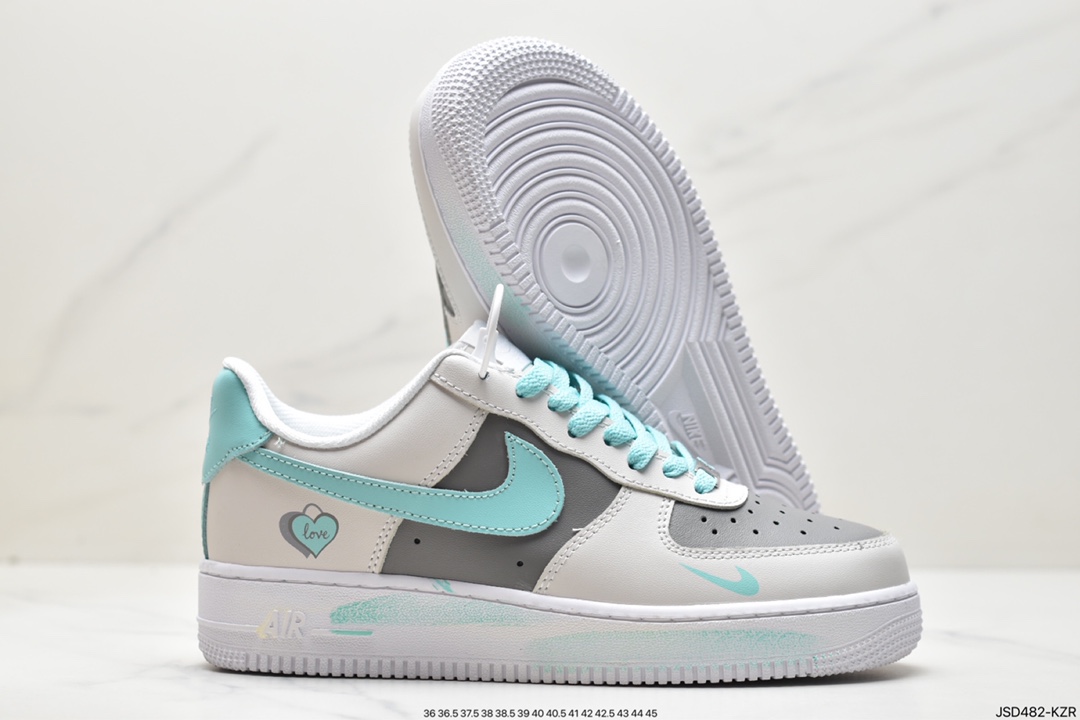 Nike Air Force 1 Low '07 ”Swoosh” Forest Green Small Hook Low-top Air Force One Casual Sneakers DD8959-100