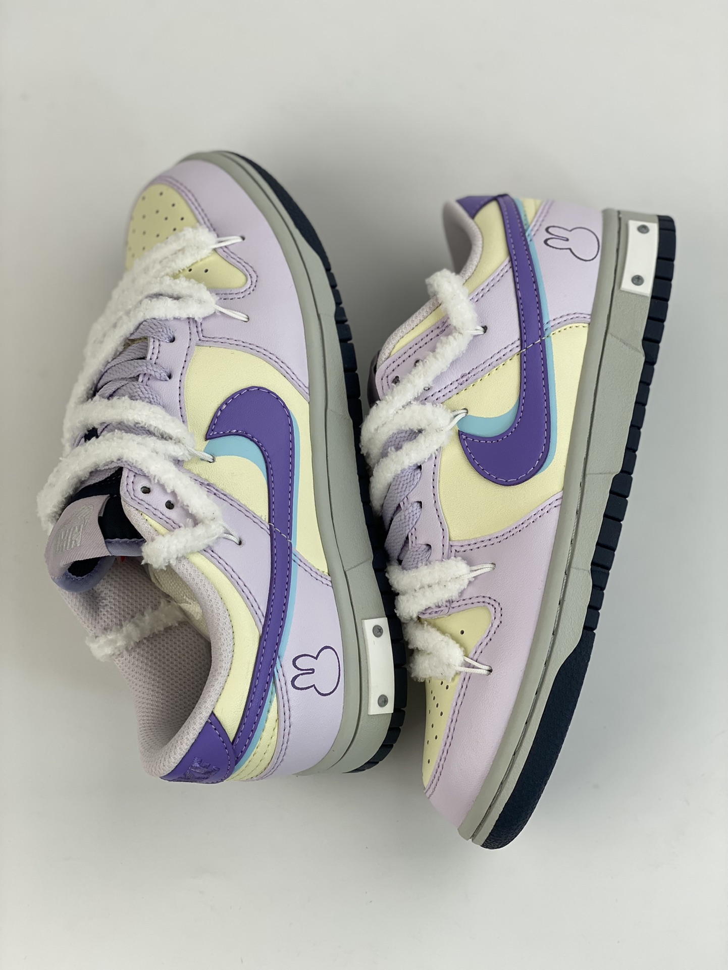 Nike SB Dunk Low Rabbit Year Limited Edition Milk Taro Bunny Deconstructed Drawstring Shoelaces DD1503-117