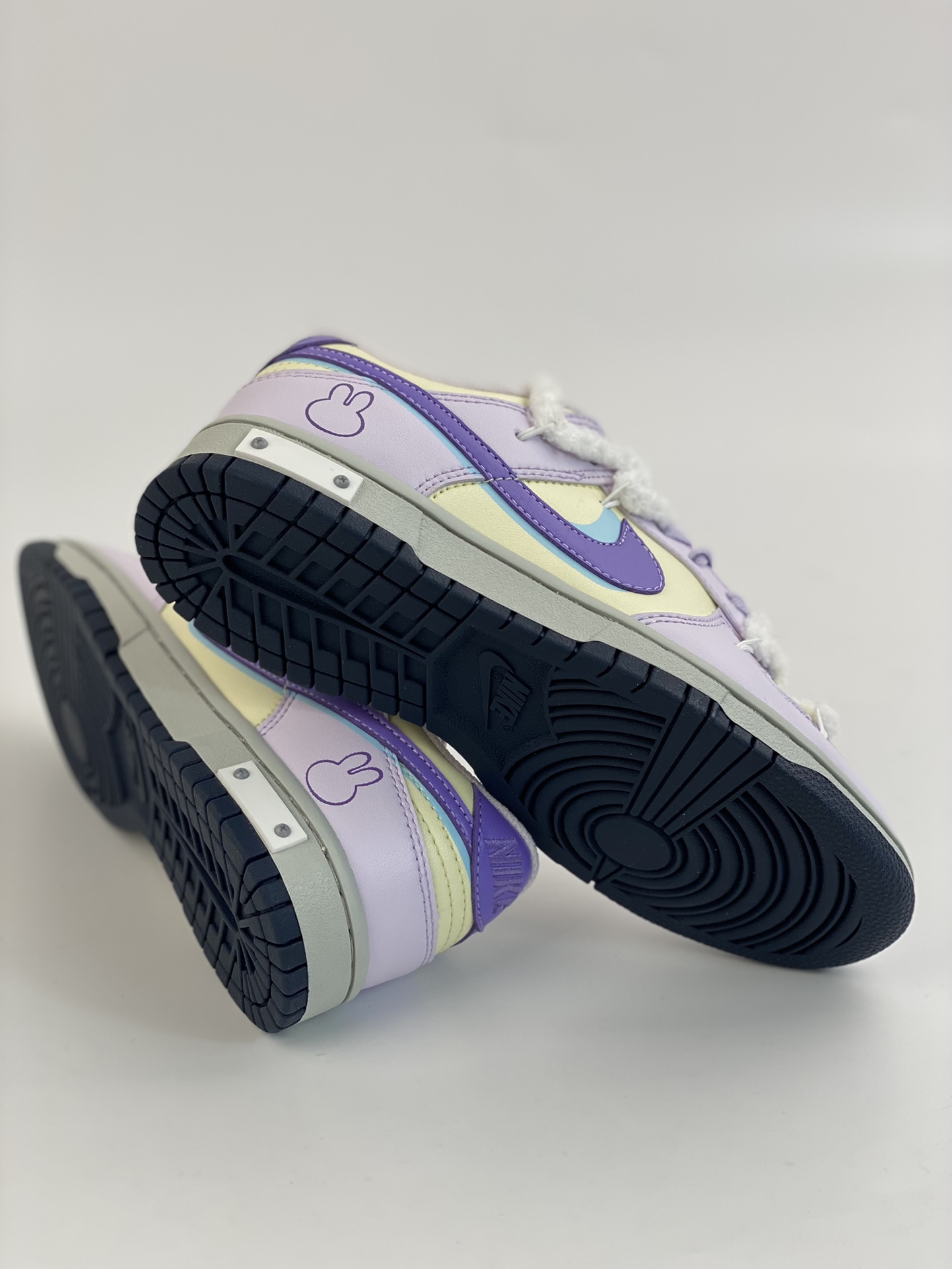 Nike SB Dunk Low Rabbit Year Limited Edition Milk Taro Bunny Deconstructed Drawstring Shoelaces DD1503-117