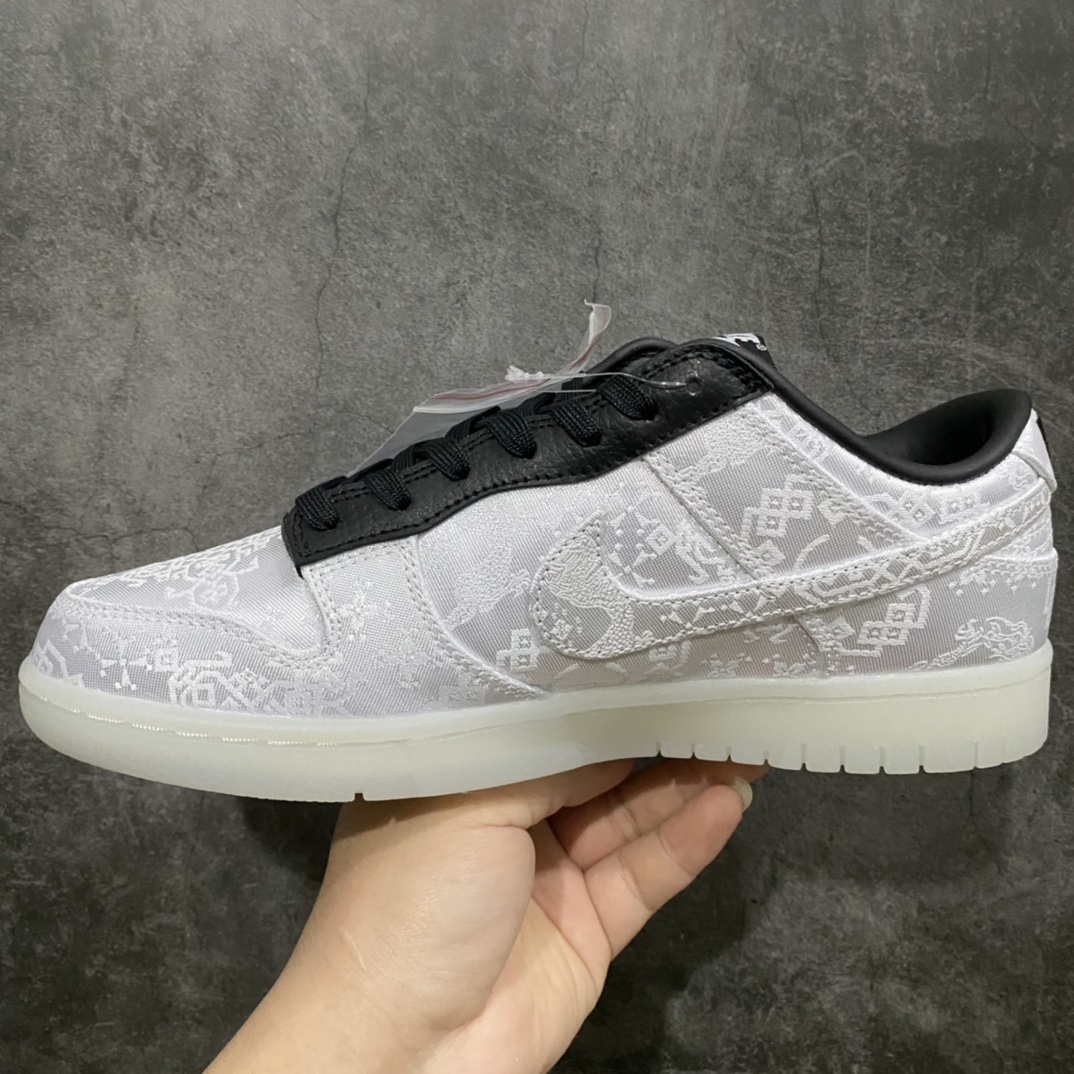 Top Pure Original Clot x Fragment x Nike Dunk Low Fujiwara Hiroshi Sanfang Joint White Silk FN0315-110