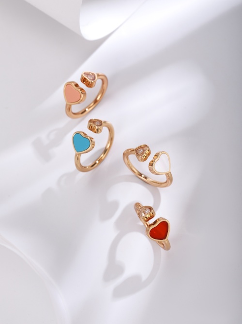 Chopard Happy Hearts Ring Rose Gold with Diamond and Colorful Stones 1 Chopard Happy Hearts Ring Rose Gold with Diamond and Colorful Stones