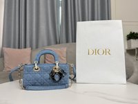 Knockoff
 Dior Bags Handbags Blue Denim Lady