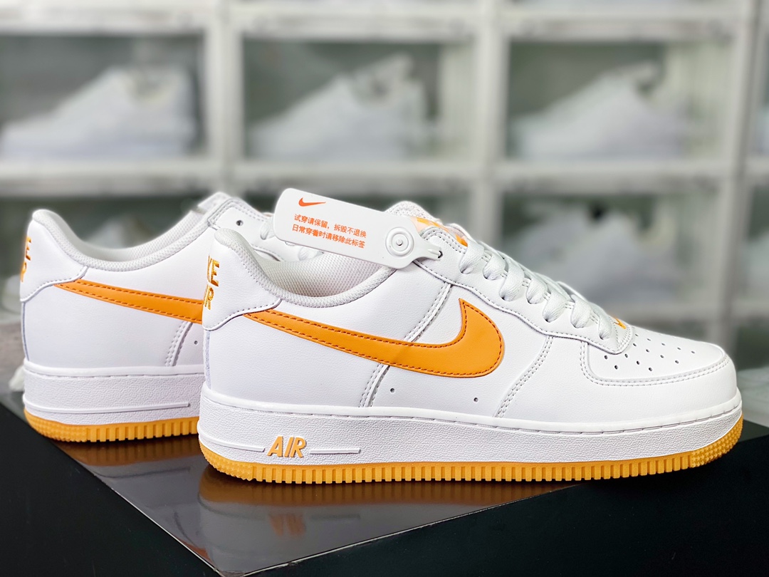 Air Force 1’07 Low Retro”Color of the Month/Yellow Gum”空军一号板鞋“周年版白黄生胶底”FD7039-100