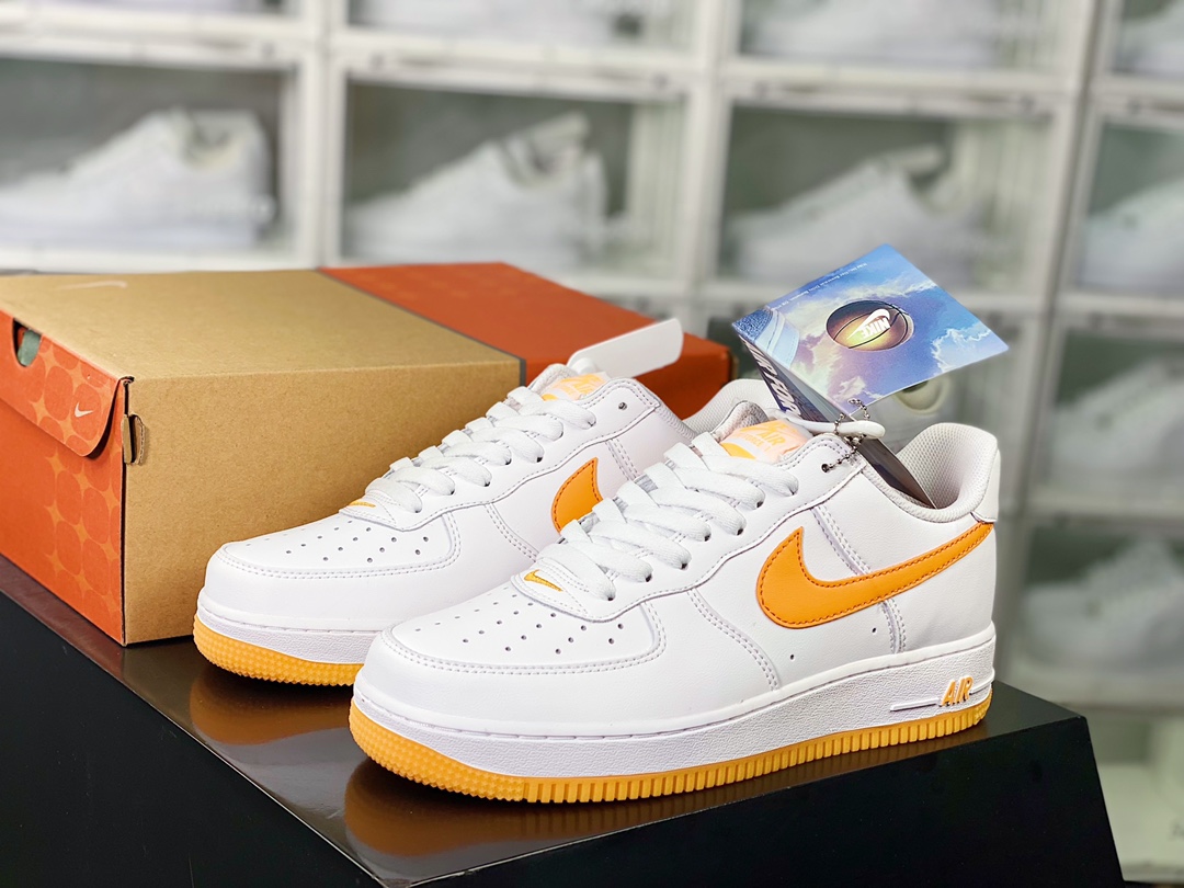 Air Force 1’07 Low Retro”Color of the Month/Yellow Gum”空军一号板鞋“周年版白黄生胶底”FD7039-100