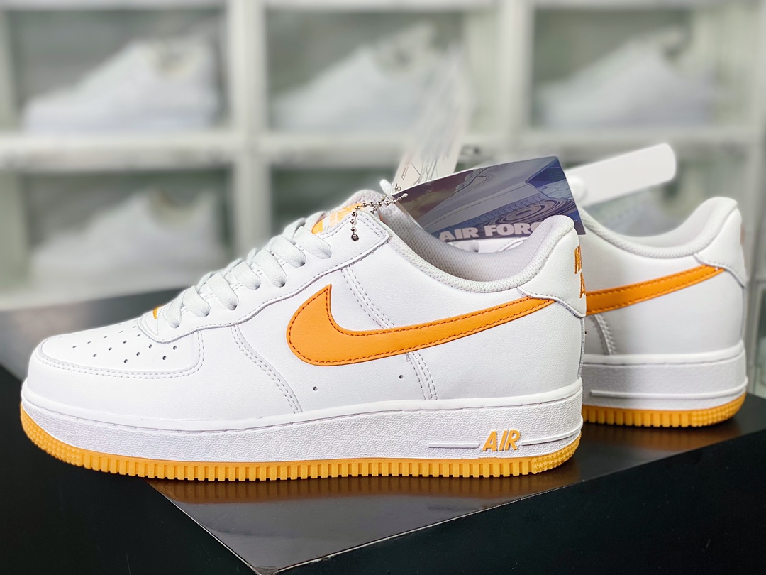 Air Force 1’07 Low Retro”Color of the Month/Yellow Gum”空军一号板鞋“周年版白黄生胶底”FD7039-100