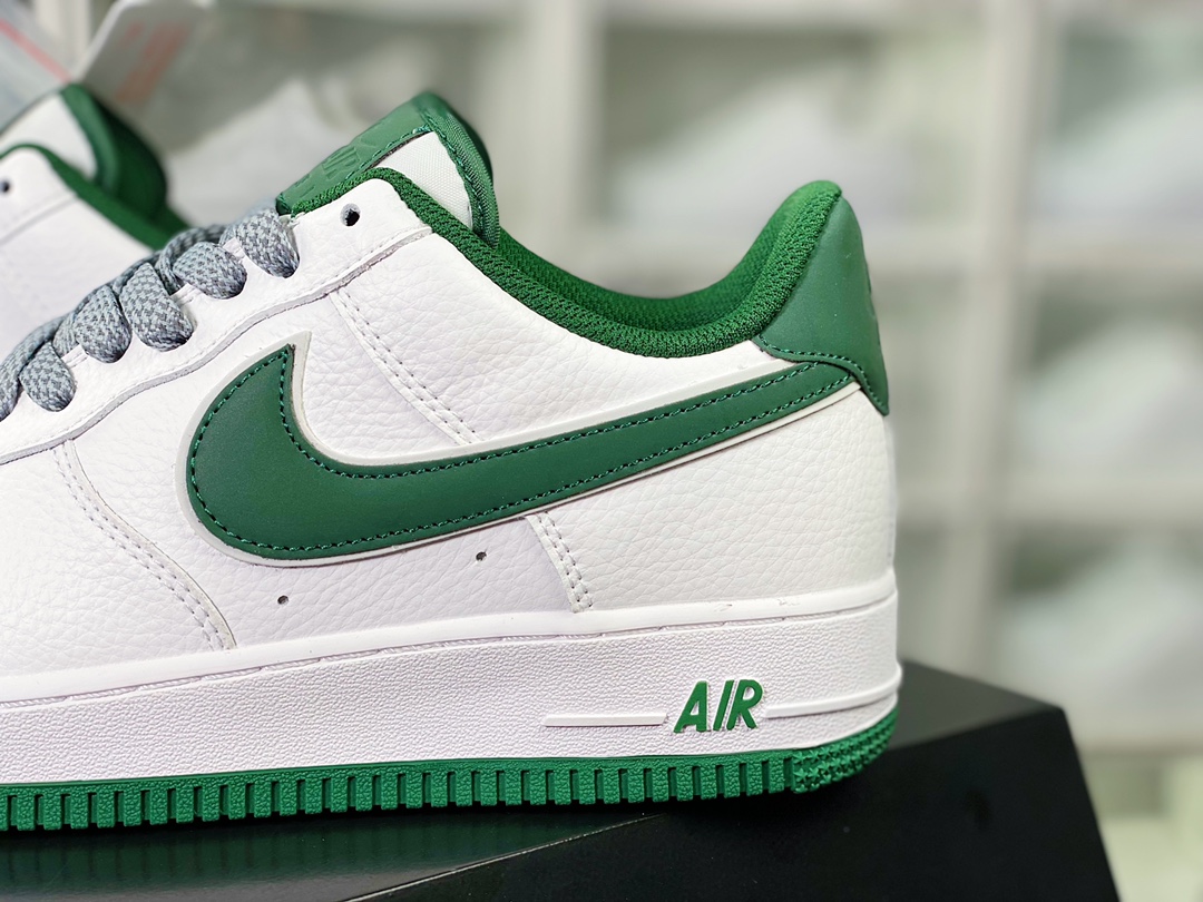 Air Force 1'07 Low ”Beige White/Dark Green/Reflective” Air Force One classic low-top sneakers ”Leather White Dark Green 3M Reflective Overlap Hook” LS0216-028