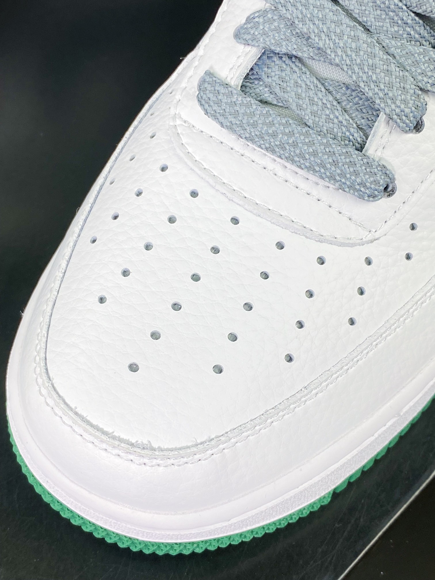 Air Force 1'07 Low ”Beige White/Dark Green/Reflective” Air Force One classic low-top sneakers ”Leather White Dark Green 3M Reflective Overlap Hook” LS0216-028