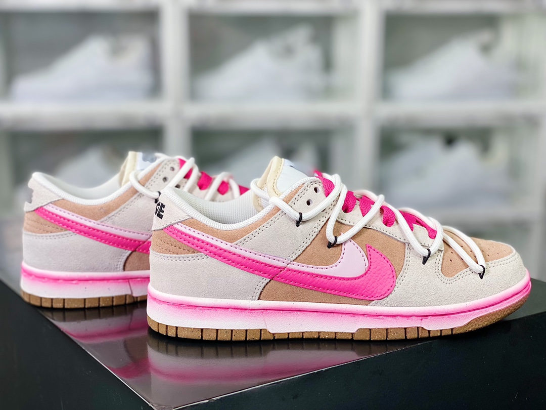 SB Dunk Low SE ”85 Double Swoosh/Dirty Pink/Phosphor” dunk shoes ”light gray dirty pink fluorescent double hook” DO9457-131