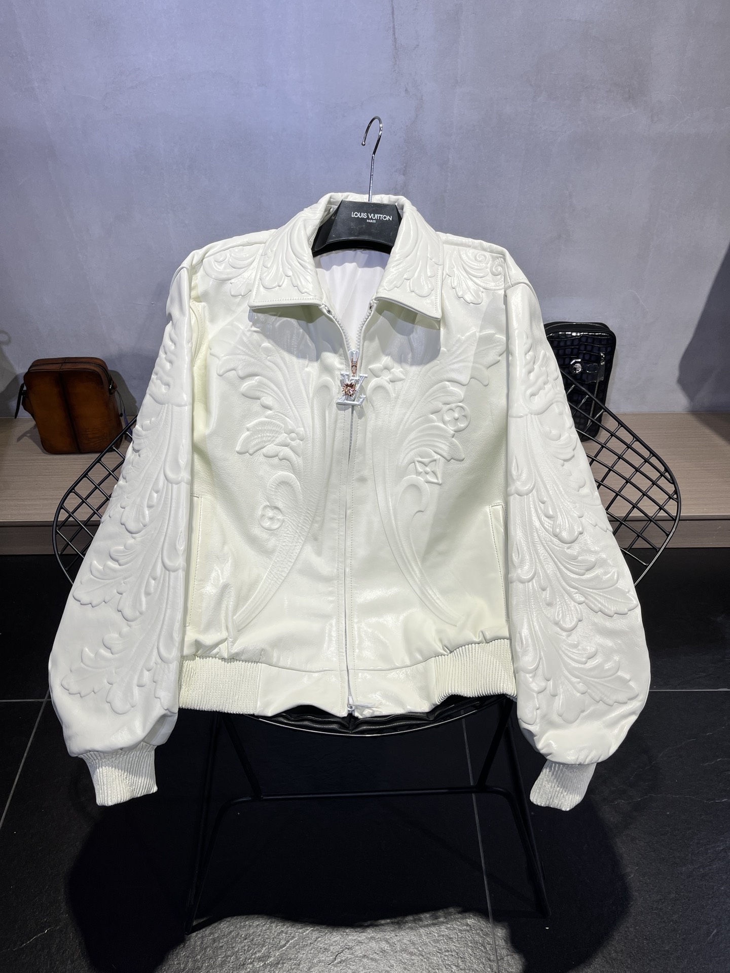 AAA+
 Louis Vuitton Clothing Coats & Jackets Black White Men Cowhide