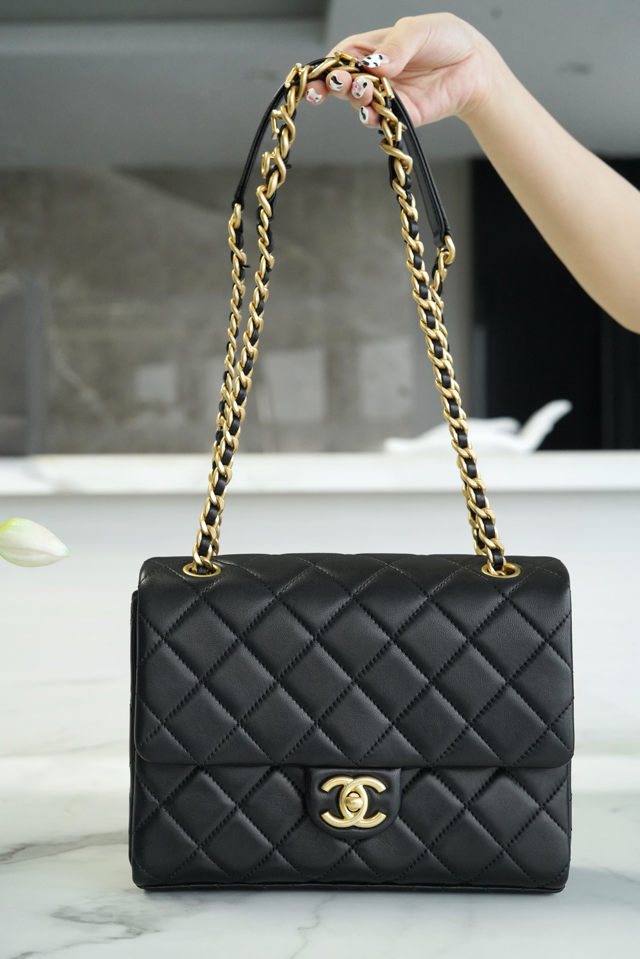 Chanel Classic Flap Bag New
 Crossbody & Shoulder Bags Black Vintage Chains