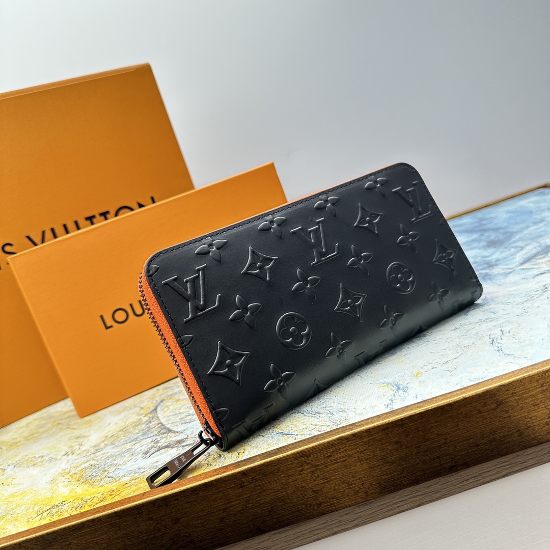 Close-up texture detail of the premium leather wallet