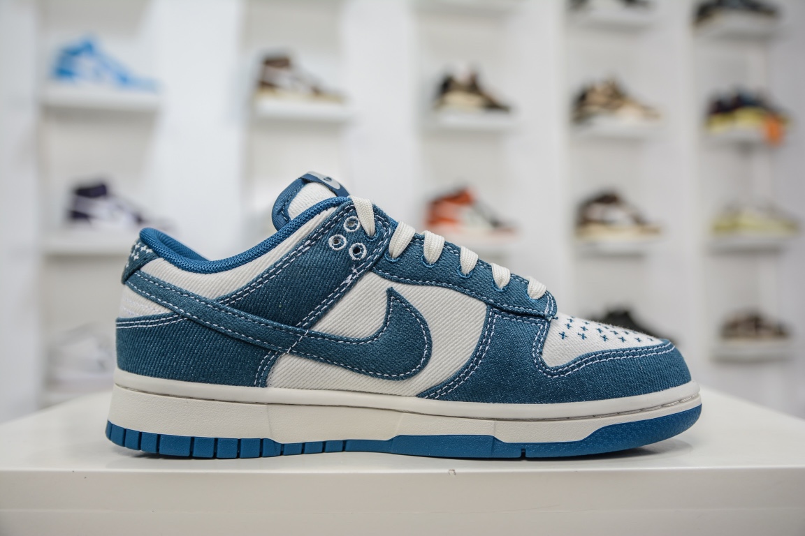 300 纯原 Nike Dunk Low "Industrial Blue" 刺绣 DV0834-101