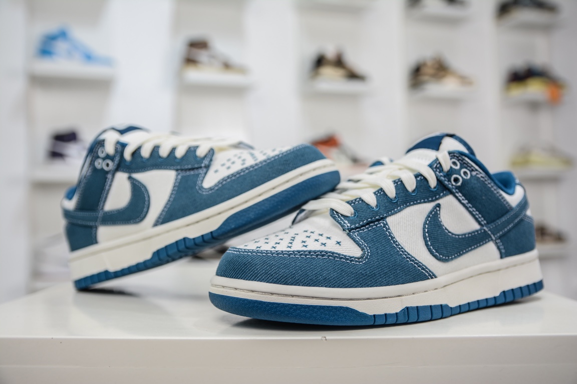 300 纯原 Nike Dunk Low "Industrial Blue" 刺绣 DV0834-101