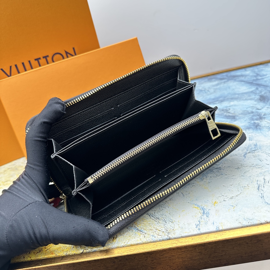 Long leather wallet with a phone