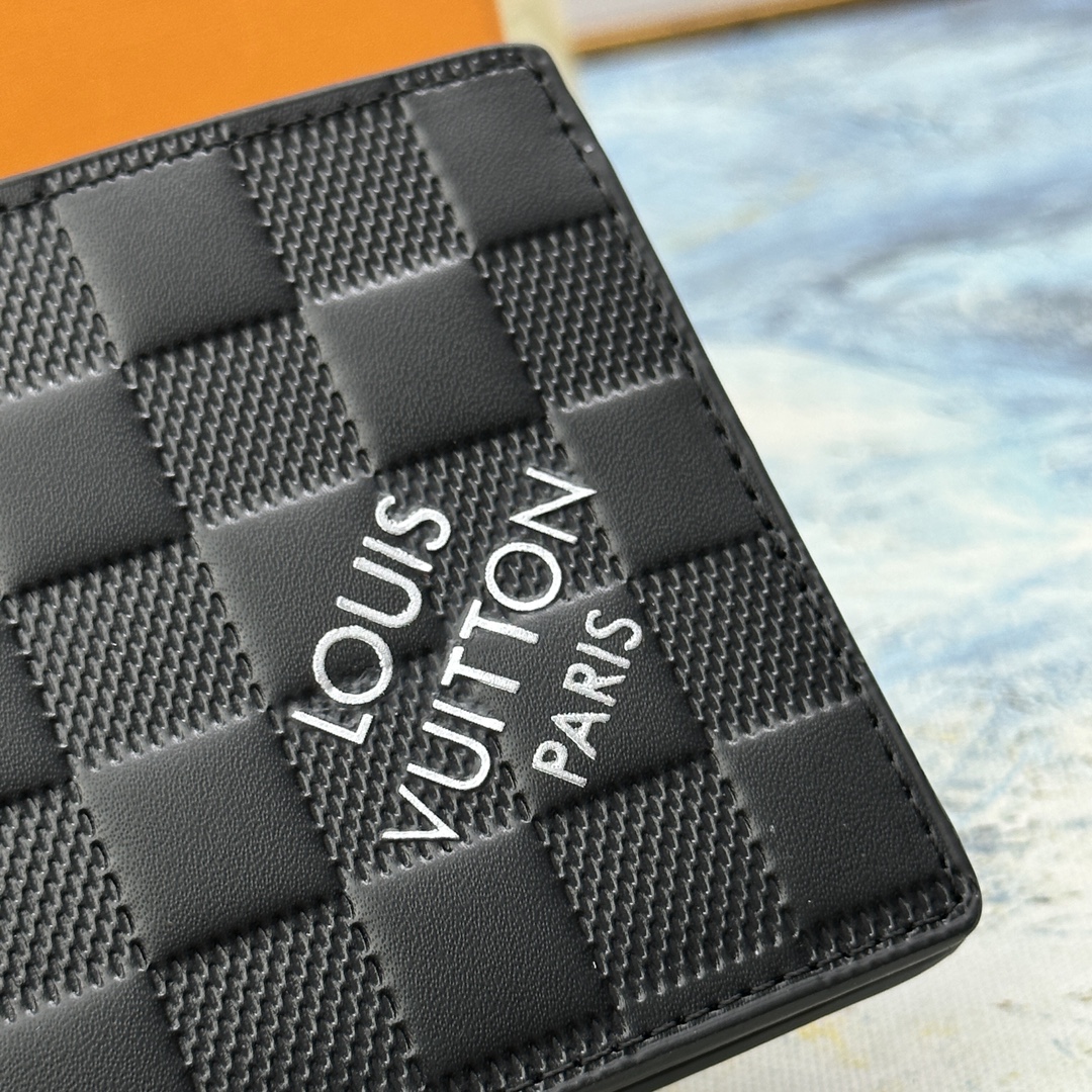 Premium leather bifold wallet in hand