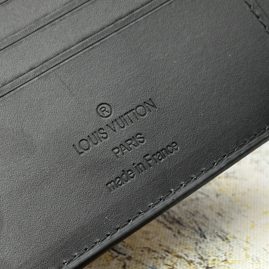 Premium leather bifold wallet embossed logo