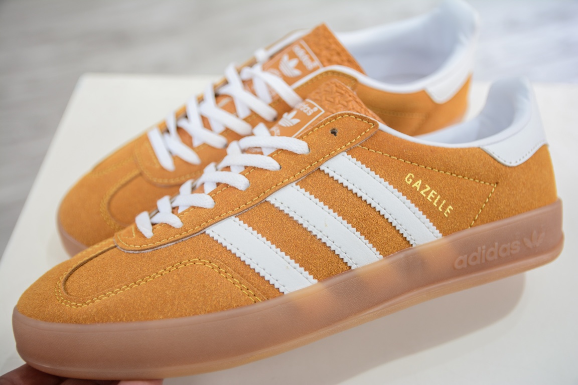 Adidas Originals Gazelle Indoor Trefoil Retro Casual Non-slip Wear-resistant Low-top Sneakers HQ8716