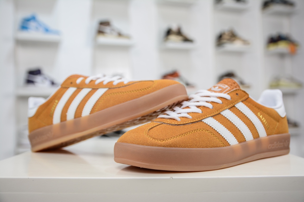 180 阿迪 Adidas Originals Gazelle Indoor 三叶草复古休闲防滑耐磨低帮板鞋 HQ8716