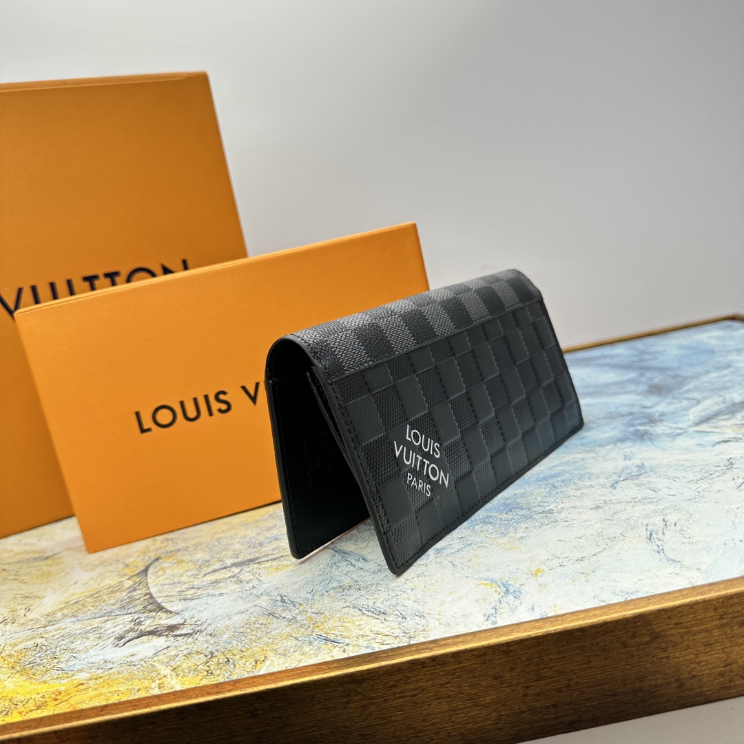 Leather bifold wallet open view with card slots