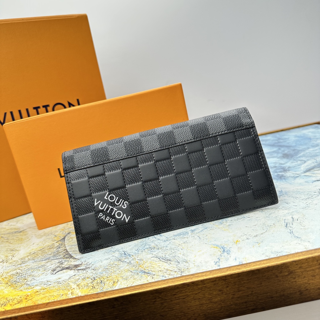 Leather bifold wallet front view