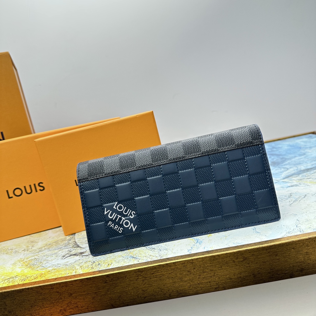 Leather bifold wallet front view