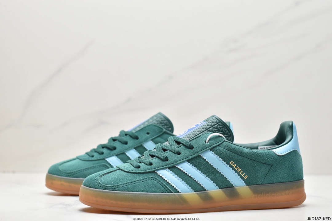 Adidas Originals Gazelle Indoor clover retro casual non-slip wear-resistant low-top sneakers HQ8717