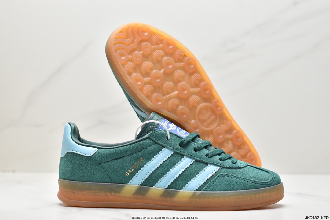 Adidas Originals Gazelle Indoor clover retro casual non-slip wear-resistant low-top sneakers HQ8717