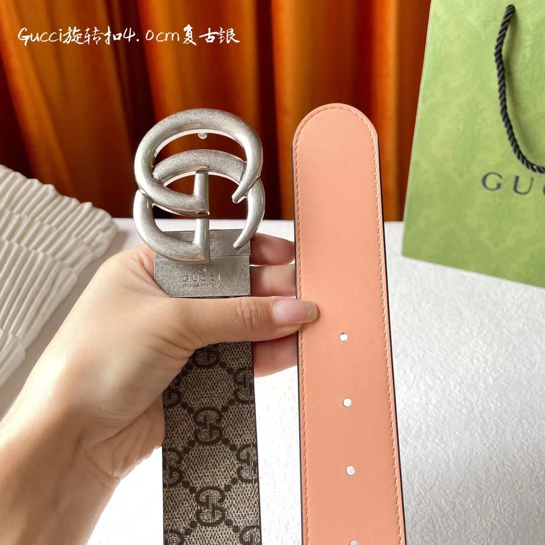 Gucci新品一面新款杏色pvc印花
