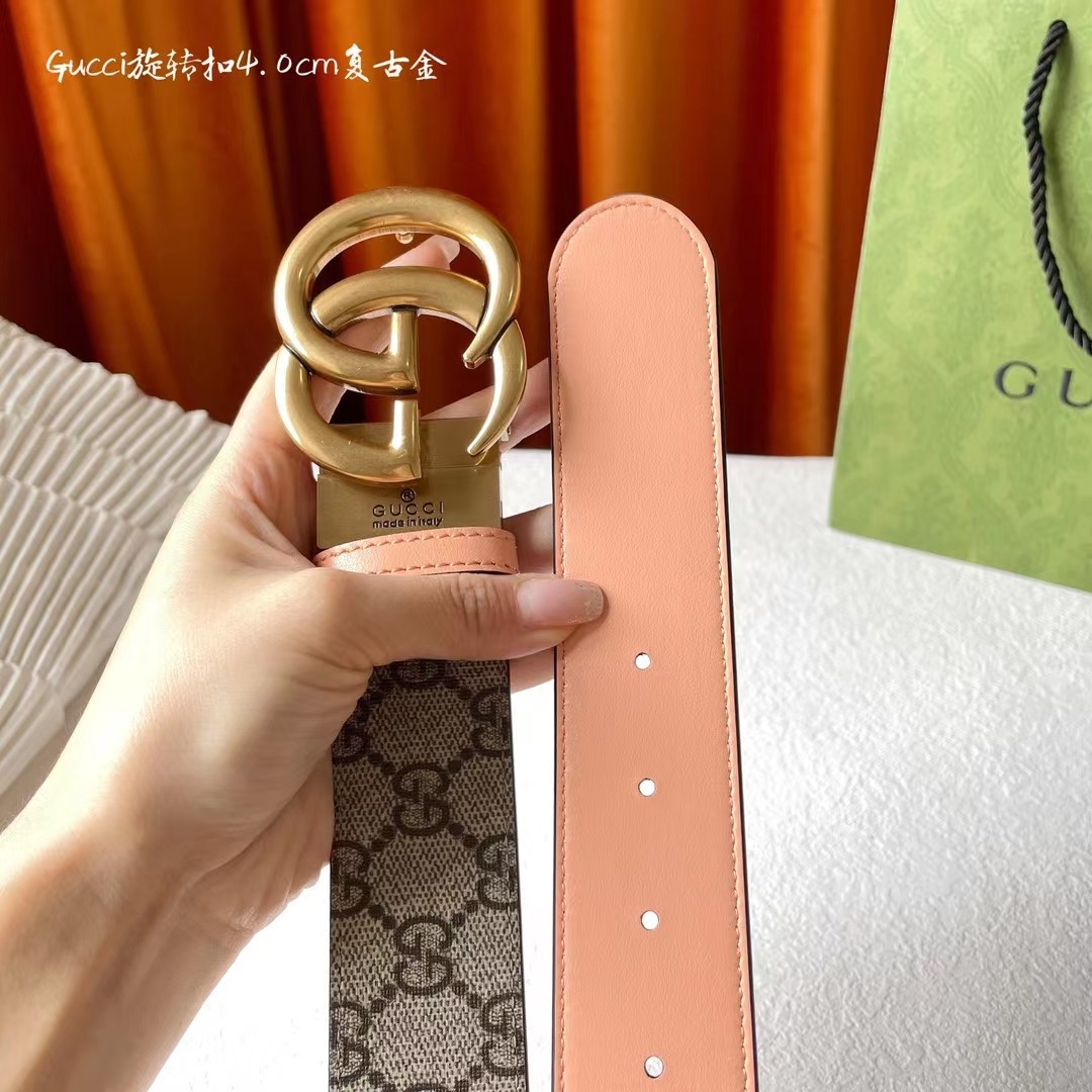 Gucci新品一面新款杏色pvc印花