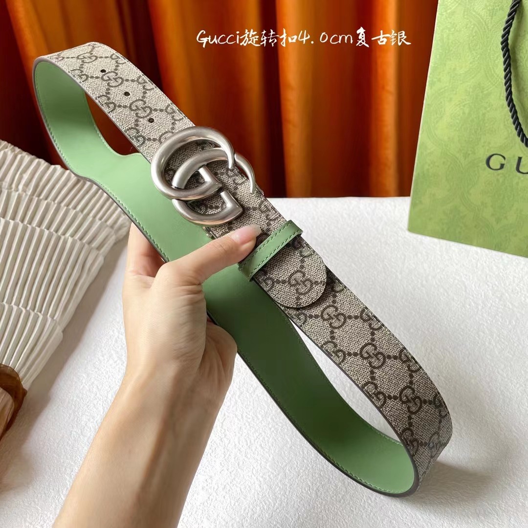 Gucci新品一面新款杏色pvc印花