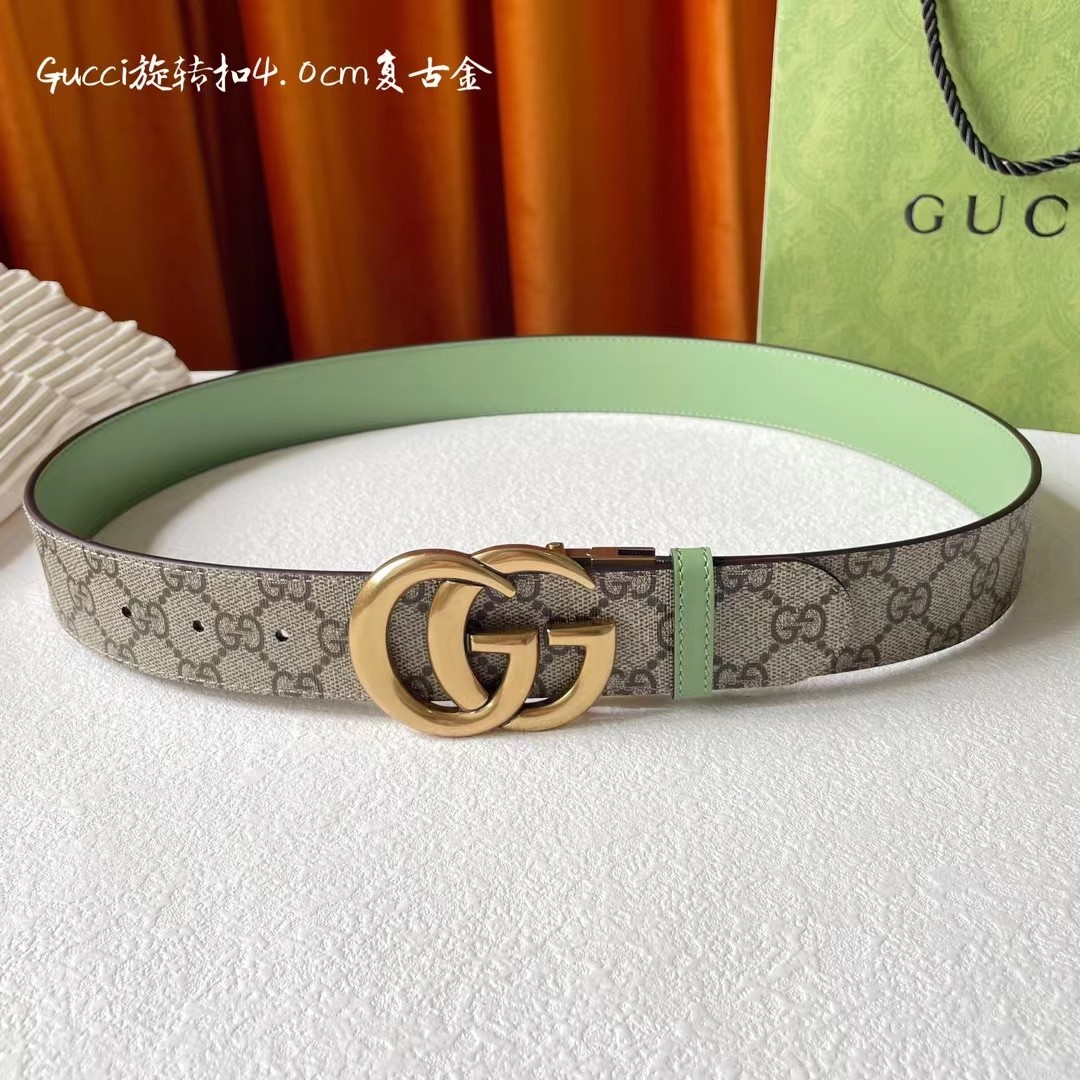 Gucci新品一面新款杏色pvc印花