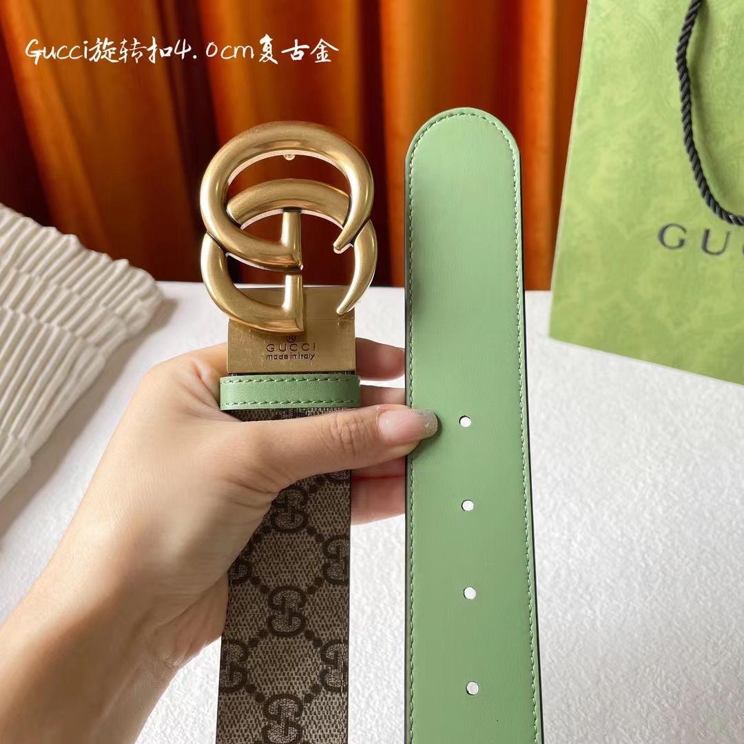 Gucci新品一面新款杏色pvc印花
