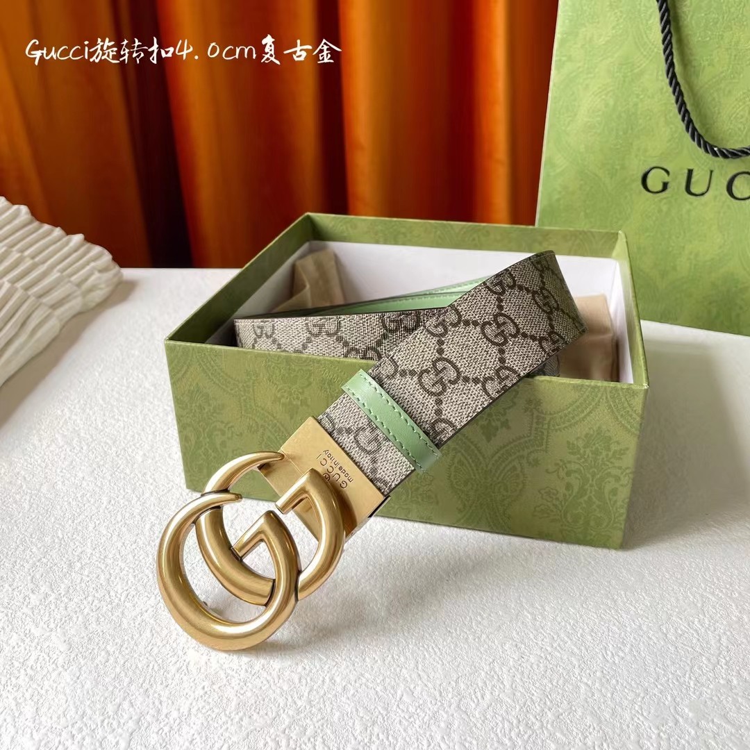Gucci新品一面新款杏色pvc印花