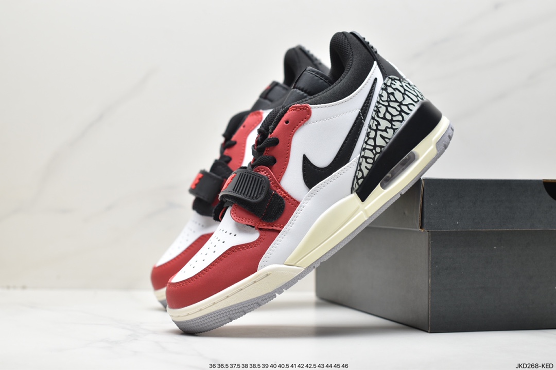 Air Jordan Legacy 312 has a staggered design CD7069-106