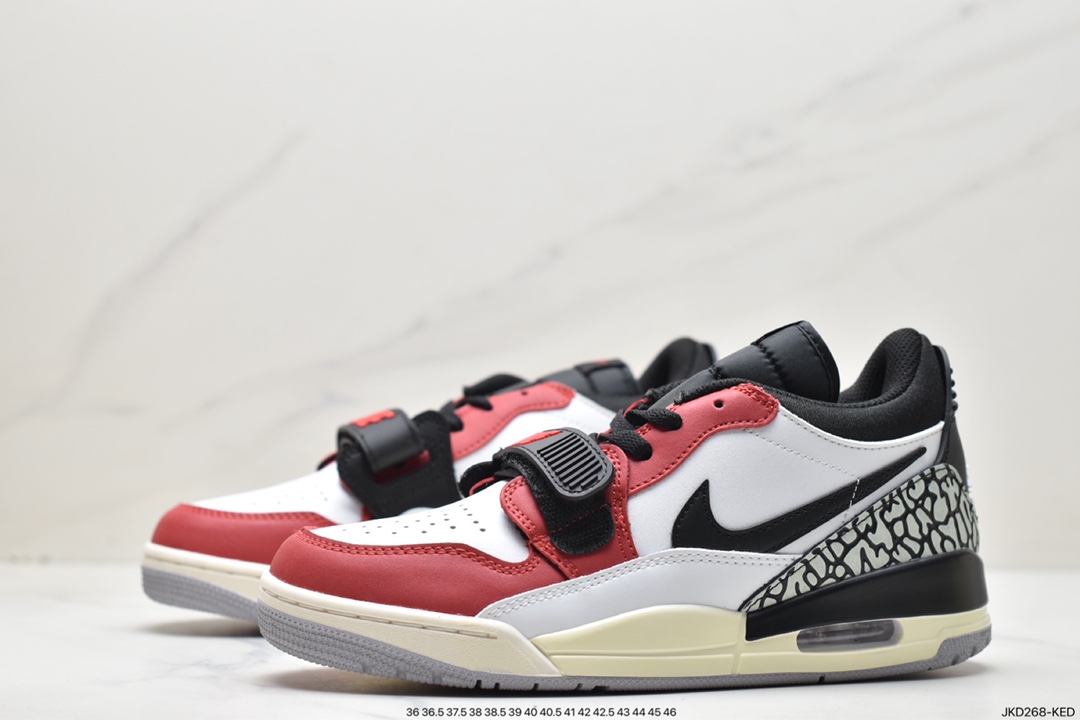 Air Jordan Legacy 312 has a staggered design CD7069-106