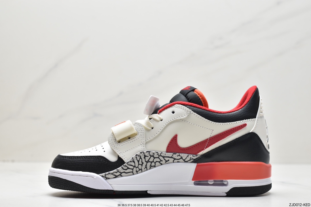 Air Jordan Legacy 312 has a staggered design FJ7221-101