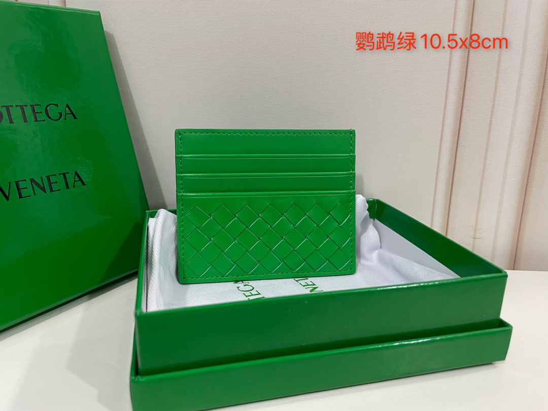 Porte-cartes Bottega Veneta Intrecciato en cuir tressé 6 emplacements ouverture en L