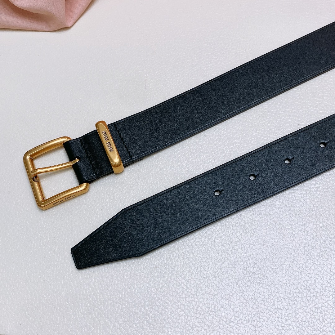 miumiu23金属搭扣.腰带环饰有